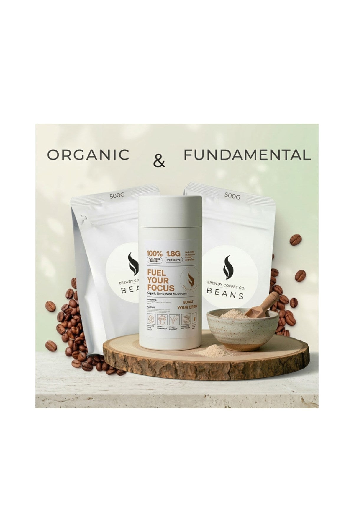 Focus & Coffee Ritual Set, ritual gift set of three blends, Brewdy Coffee Co, front of pack on white background