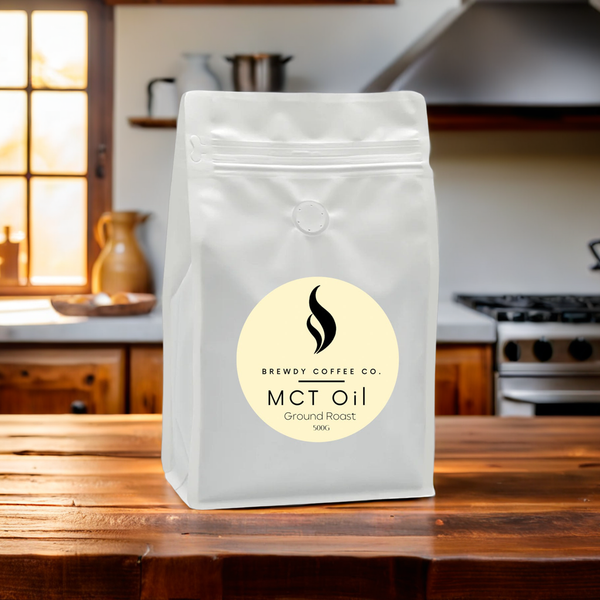 Brewdy Coffee Co. MCT roast coffee blend.